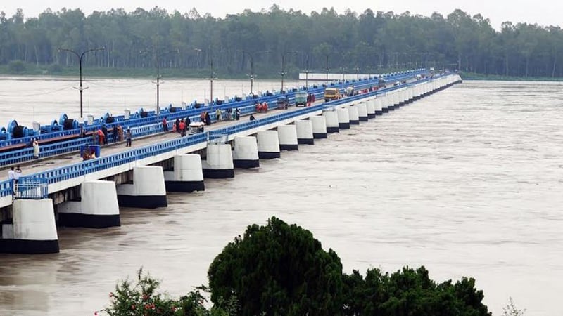 Teesta water level 15 centimeters above danger level