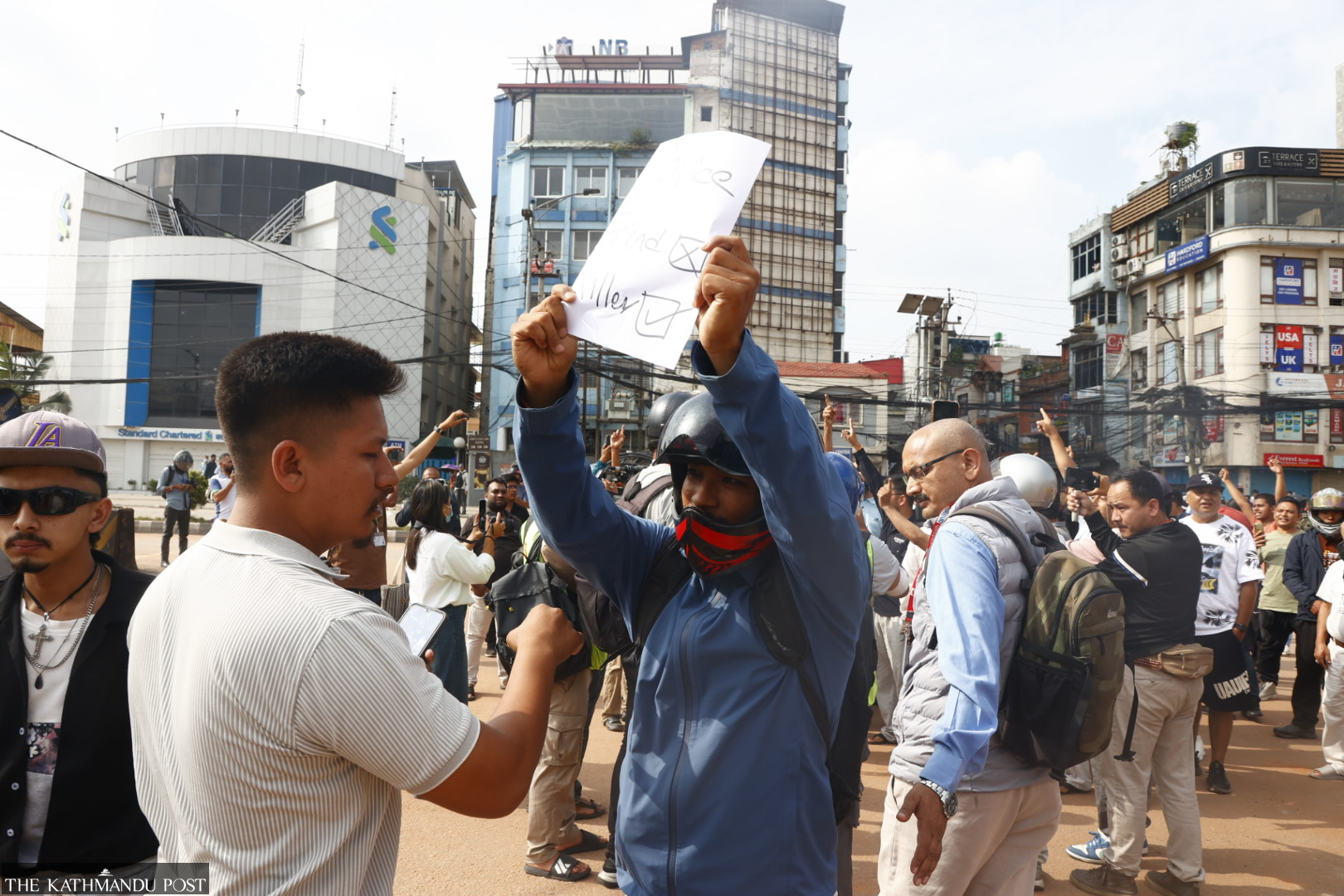 Youths continue protests defying curfew order at Kathmandu
