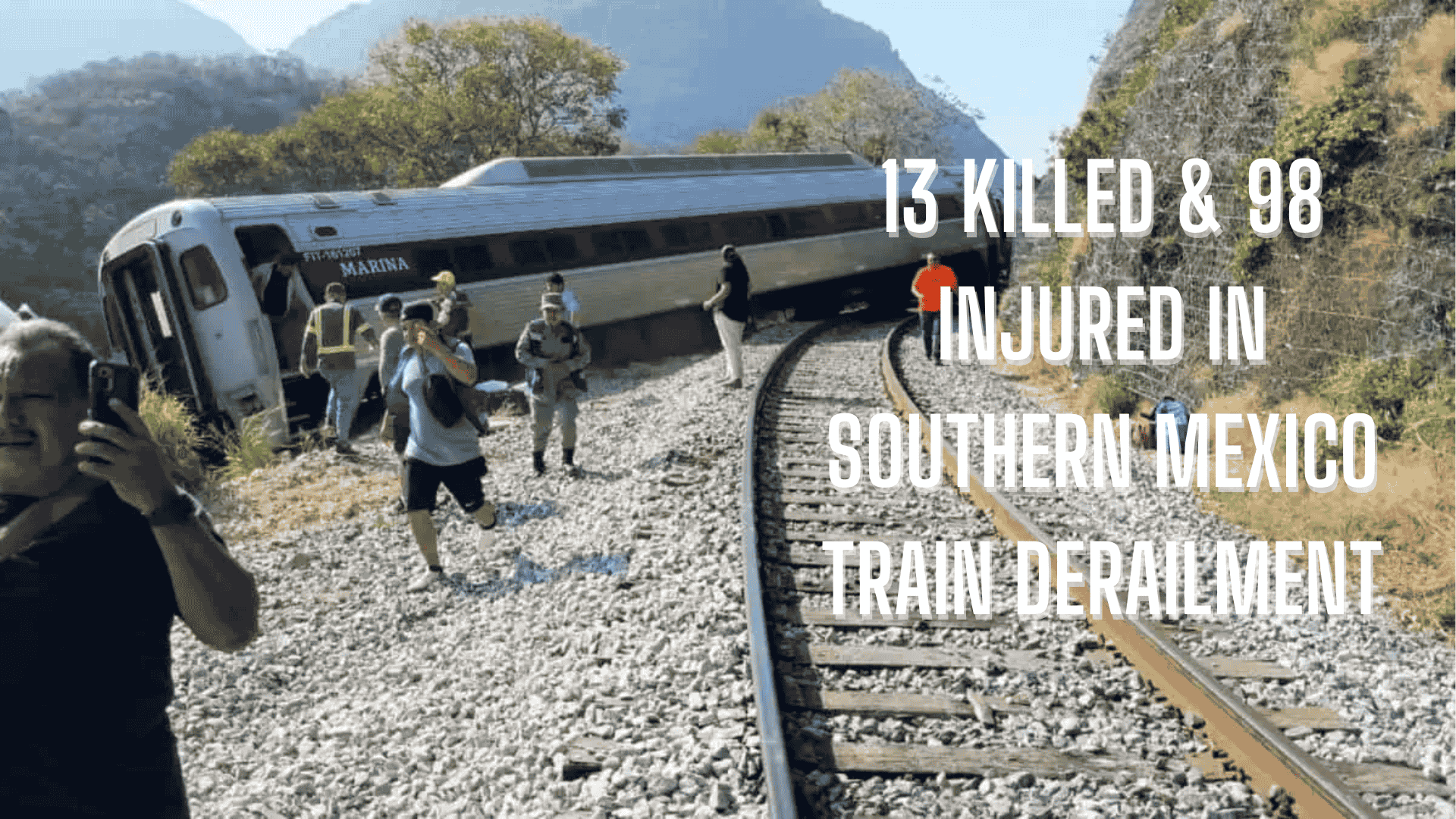 Train derails in Mexico, killing 13
