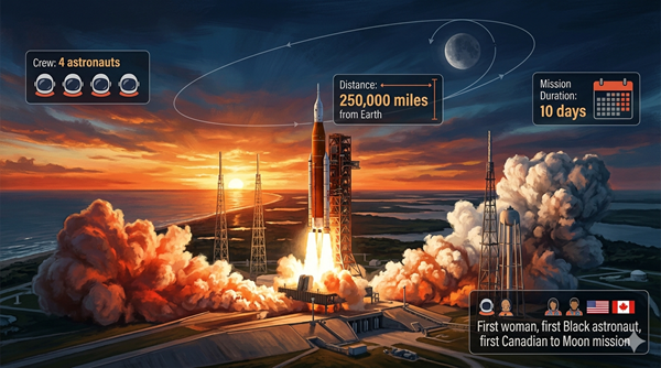 NASA Launches Artemis II in Historic Return to Crewed Moon Missions