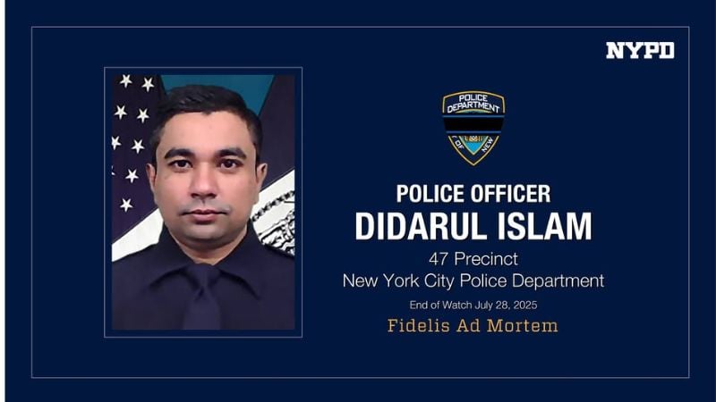 Police officer shot dead in New York is of Bangladeshi origin