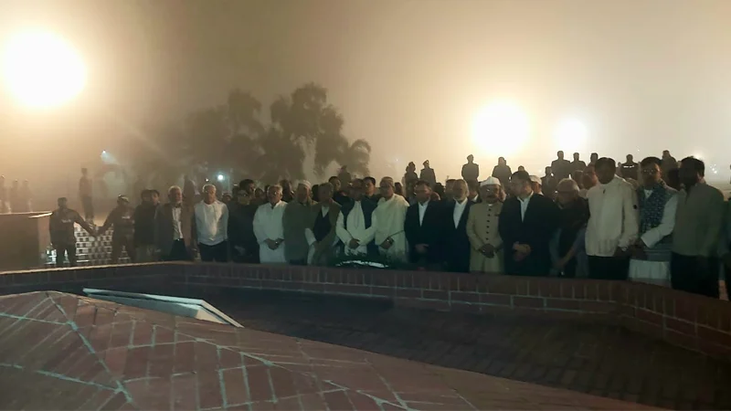 Tarique Rahman pays tribute at National Memorial