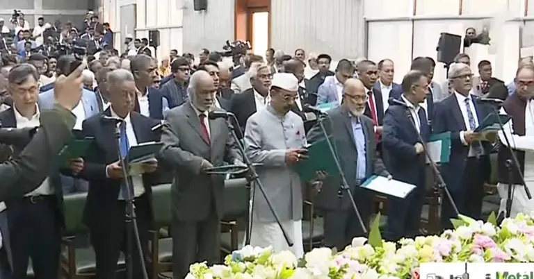 BNP MPs take oath under the leadership of Tarique Rahman
