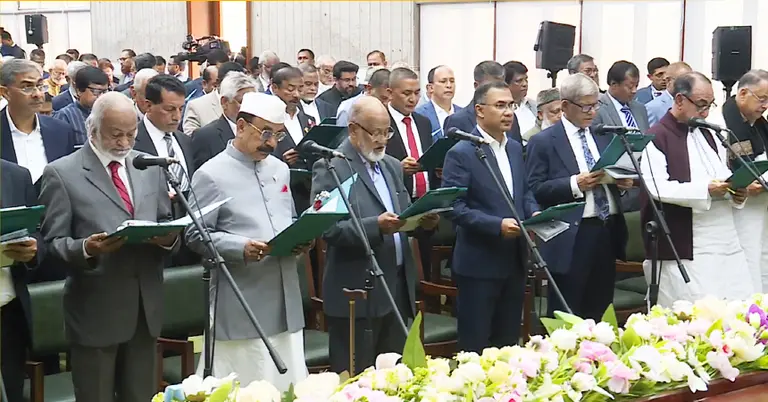 South Asian leaders attending the cabinet swearing-in ceremony